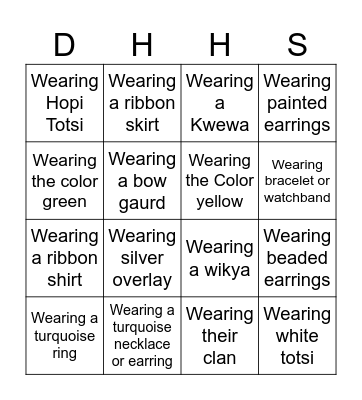 DHHS Mingle Card Bingo Card