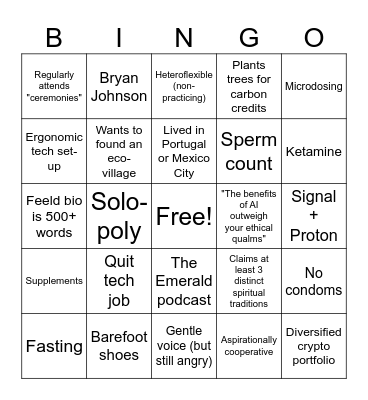 DIGITAL NOMAD Bingo Card