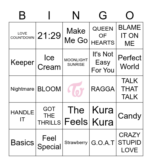 addi's TWICE bingo! Bingo Card