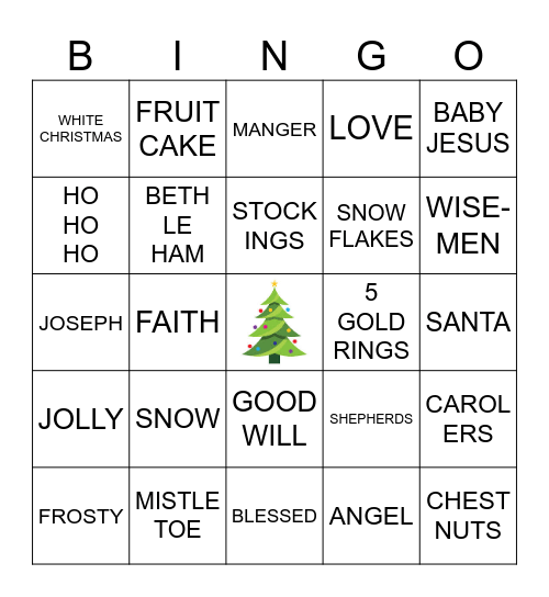 CHRISTMAS BINGO Card