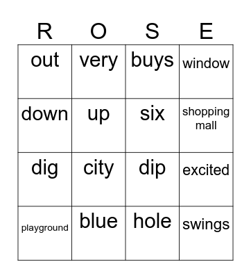 Wonders Bingo Card