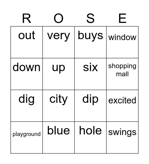 Wonders Bingo Card