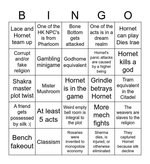 skong bingo Card