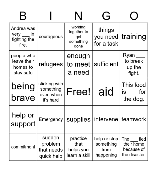 Doctors Without Borders Bingo Card