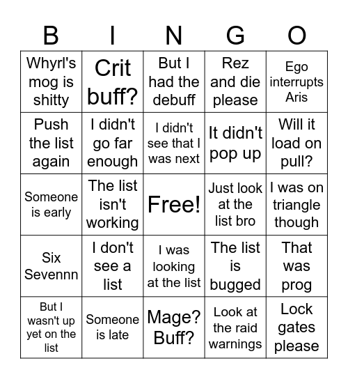 RA-DEN BINGO Card