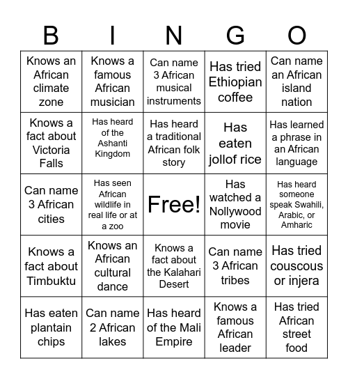 ASA Meeting BINGO board Version - 2 Bingo Card