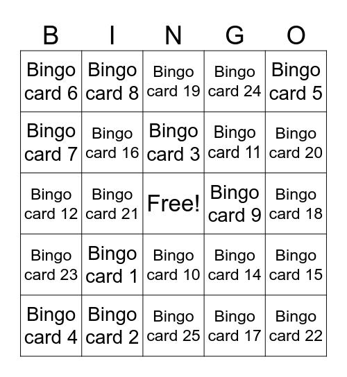snic bingobingo Card