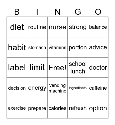 JHS2 SDG3 Bingo Card