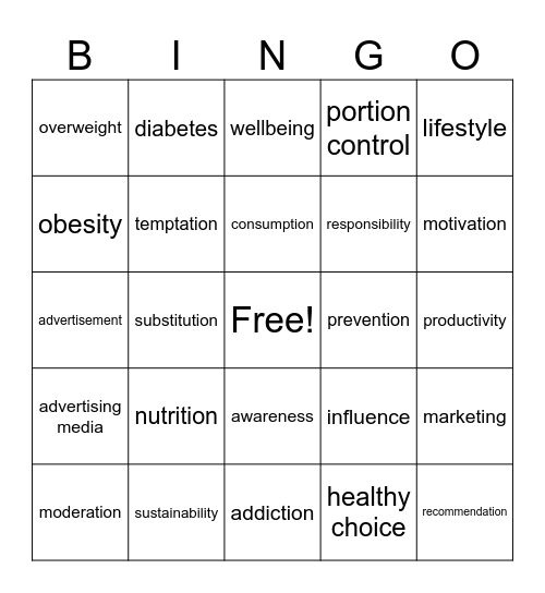 JHS3 SDG3 Bingo Card