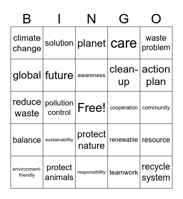 JHS3 SDG14 Bingo Card