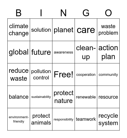 JHS3 SDG14 Bingo Card