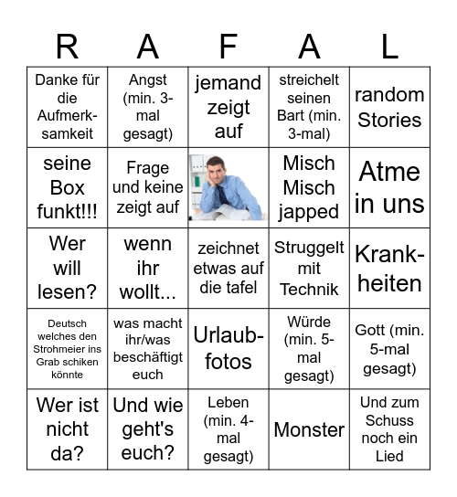 Rafal Zehner Bingo Card