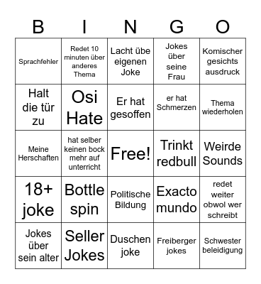Lehner Bingo 1.0 Bingo Card