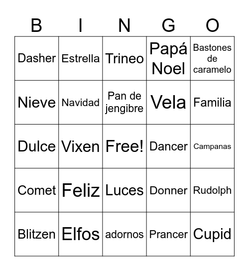 Christmas Bingo Card