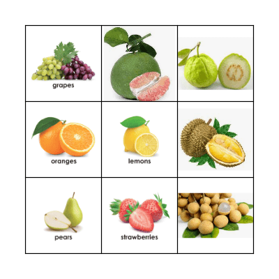 FRUIT BINGO Card
