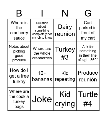 Gegle Bingo Card