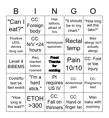Happy Thanksgiving Bingo Card