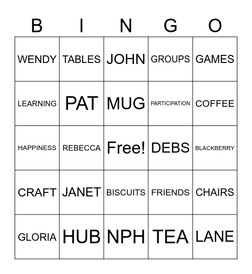monday mingle bingo Card