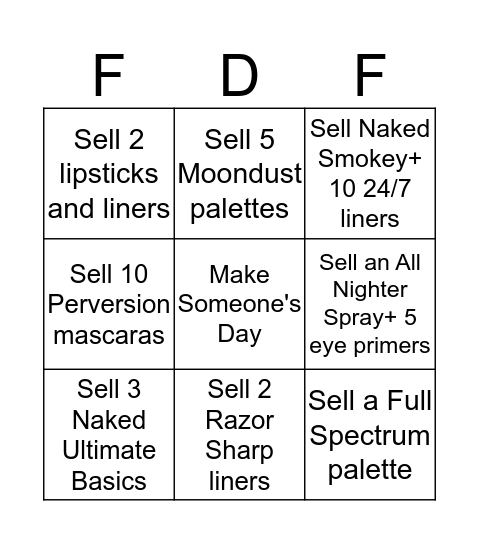 Feminine, Dangerous, Fun Bingo Card