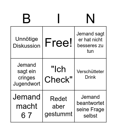 Untitled Bin 3 Bingo Card