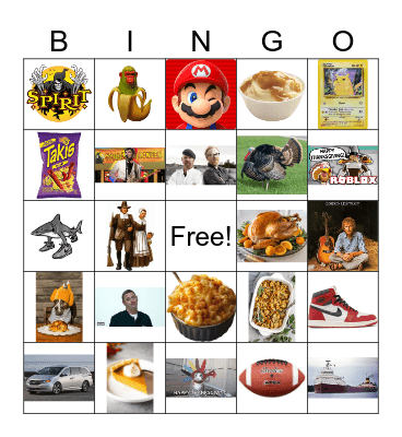 Thanksgiving Bingo Card