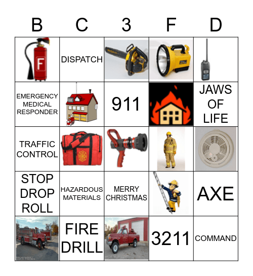 Fire Dept. Bingo Card