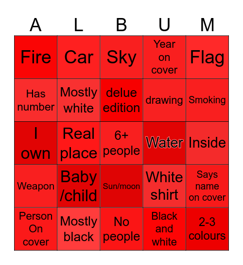 Album covers bimgo card Bingo Card