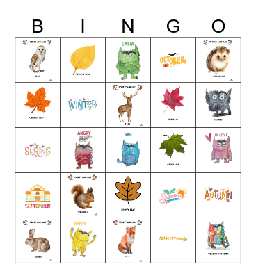 AUTUMN Bingo Card