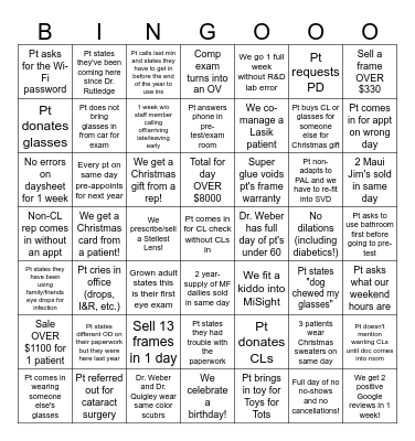 Holiday Bingo! Bingo Card