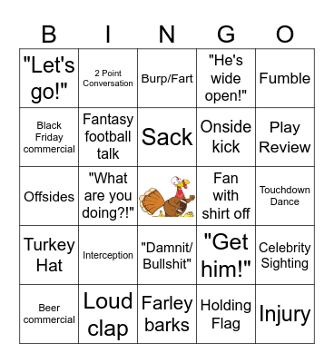 Tokar/Asmus Thanksgiving Bingo Card