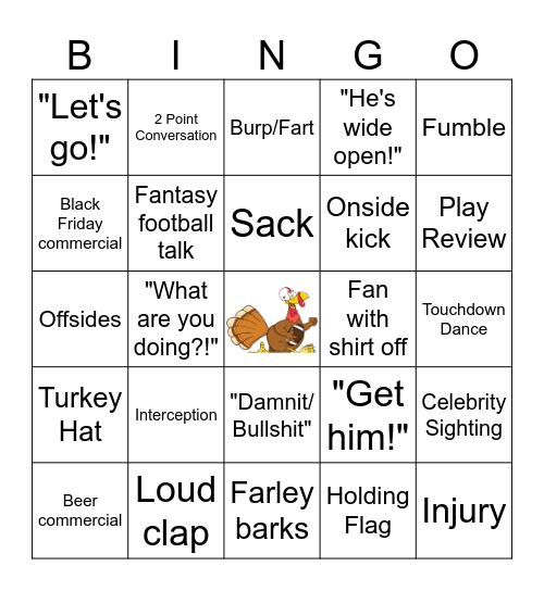 Tokar/Asmus Thanksgiving Bingo Card