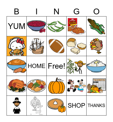Thanksgiving Bingo Card