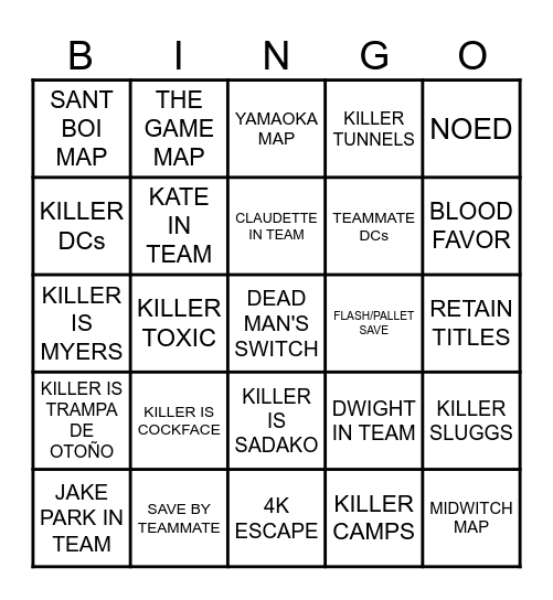 DBD MADRID RESTAURANT BINGO Card