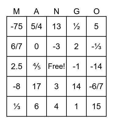 Unit 4 Day 5 Bingo Card