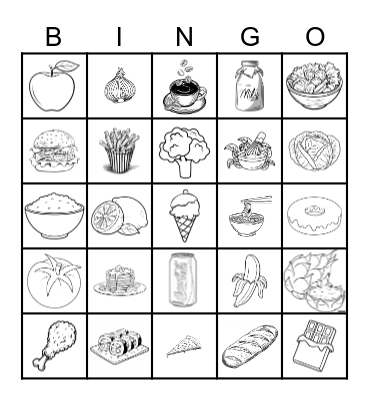 FOOD Bingo Card