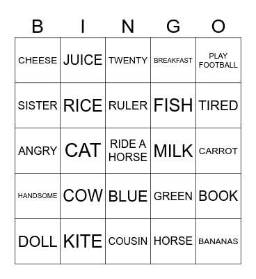 BINGO! Bingo Card