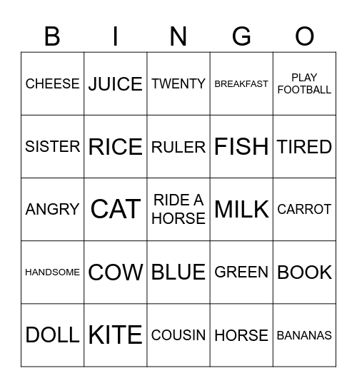 BINGO! Bingo Card