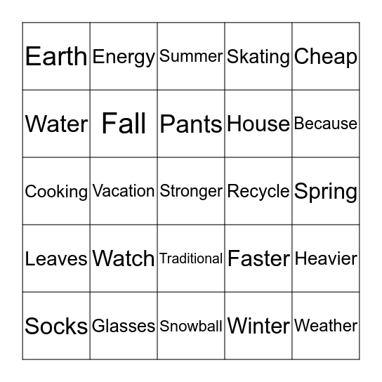 Bingo Card