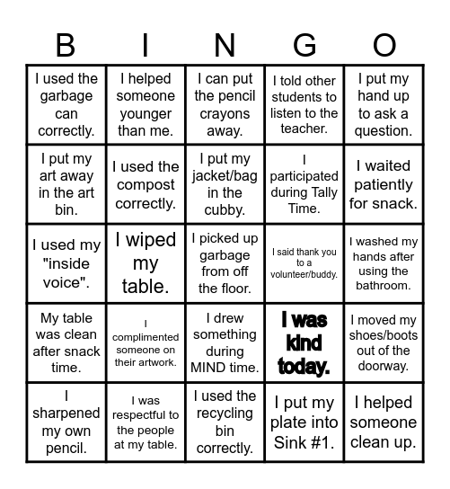 Art City Rules BINGO! Bingo Card