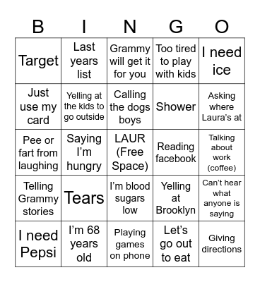 Thanksgiving Bingo Card