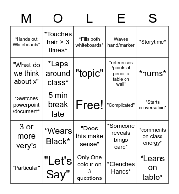 Mrs Aslani Bingo Vol.2 Bingo Card