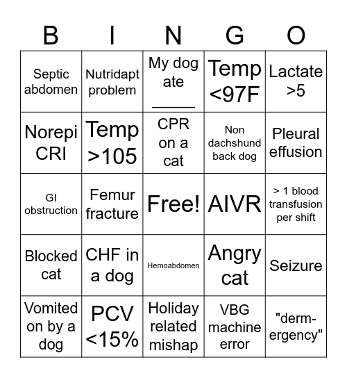 ECC Bingo Card