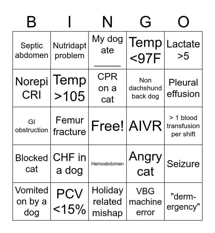 ECC Bingo Card