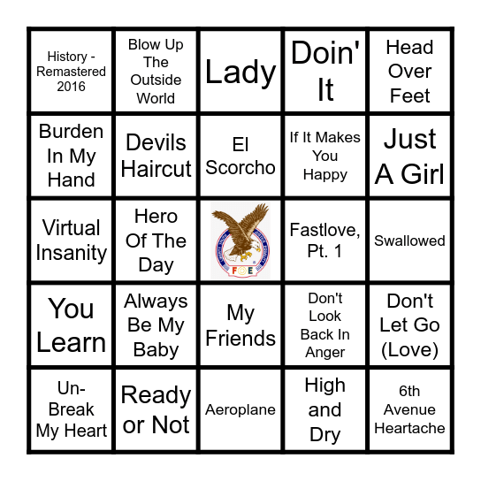 29 Bingo Card