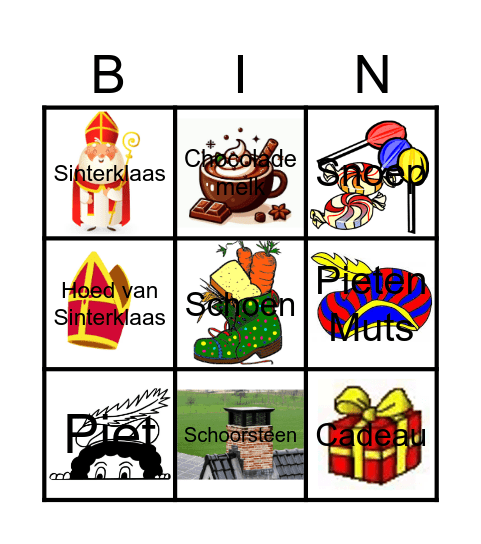Sinterklaas Bingo Card
