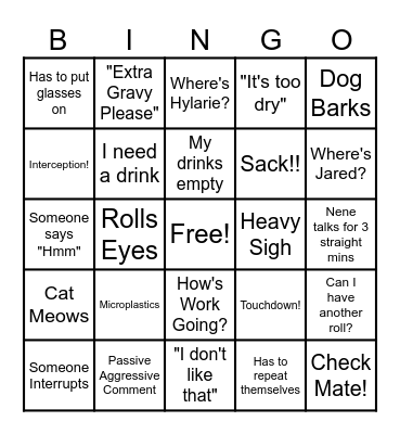 Thanksgiving 2025 BINGO Card Bingo Card