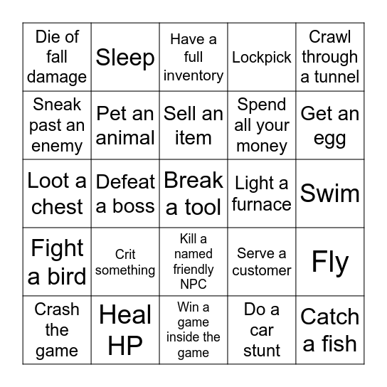 Any-Game Lockout Bingo Card