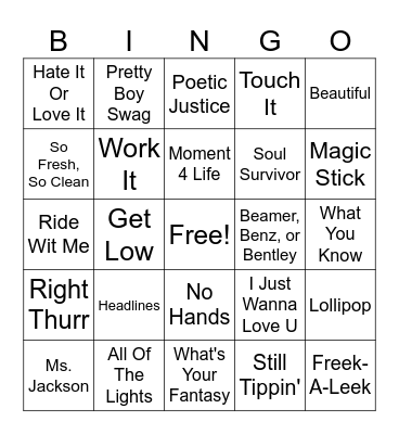 Gold School Bingo Card