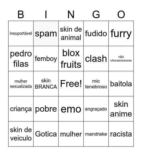 roblox Bingo Card