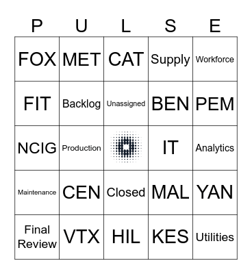 Support Stand Up Bingo Card